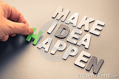 Make Idea Happen Stock Photo