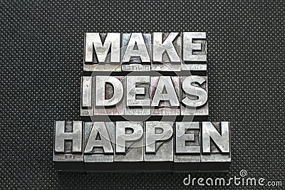 Make ideas happen bm Stock Photo
