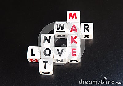 Make love not war Stock Photo