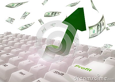 Make money keyboard symbol Stock Photo