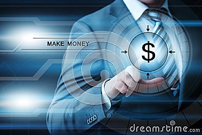 Make Money Online Profit Success Business Finance Internet Concept Stock Photo