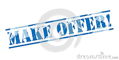 Make offer blue stamp Stock Photo