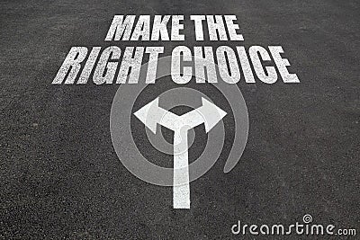 Make the right choice concept Stock Photo