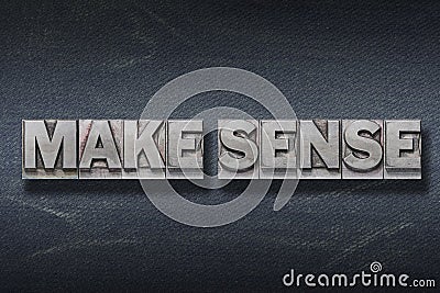 Make sense den Stock Photo