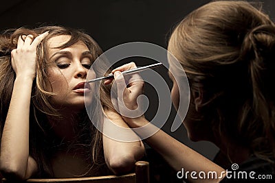 Make-up artist Stock Photo