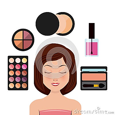 make-up artist design Cartoon Illustration