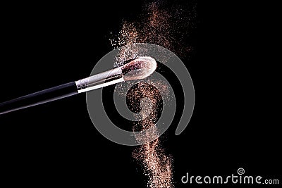 Glamorous Golden Dust: Beauty Unleashed Stock Photo