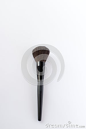 Make up brush isolated on white. make up background Stock Photo