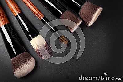 Make-up brushes Stock Photo