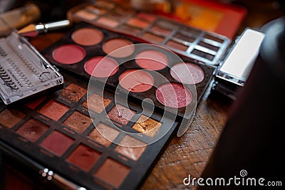 Make up brushes in fashion ans beuty industry Stock Photo