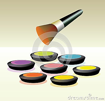 Make-up palette Vector Illustration