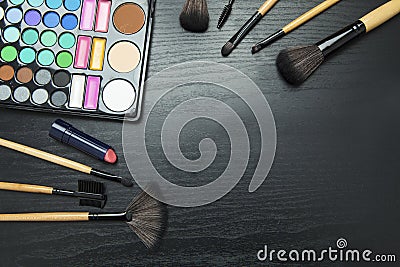 Make up set with copy space Stock Photo