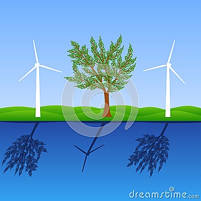 Make the world a greener place Vector Illustration