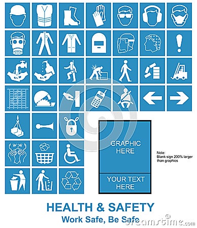 Make your own Health and Safety signs Vector Illustration