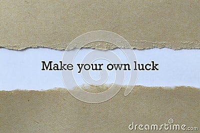 Make your own luck on paper Stock Photo
