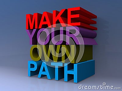 Make your own path Cartoon Illustration