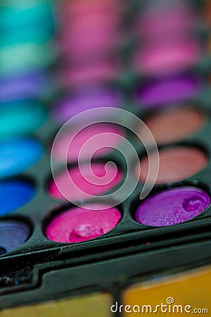 Makeup Artist Professional Color Palette Stock Photo