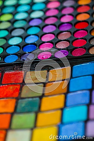 Makeup Artist Professional Color Palette Stock Photo