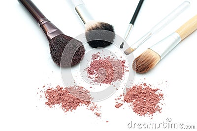 Makeup brushes Stock Photo