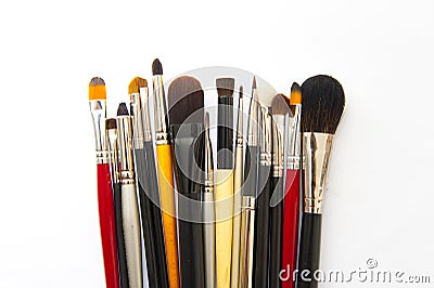 Makeup brushes Stock Photo