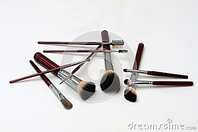 Makeup brushes Stock Photo