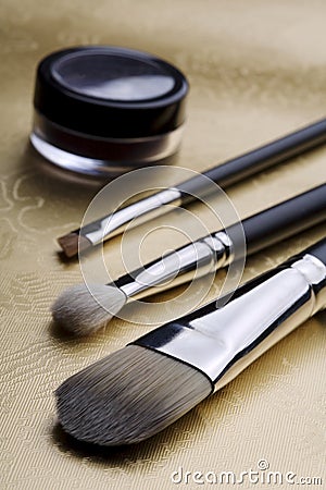 Makeup brushes Stock Photo