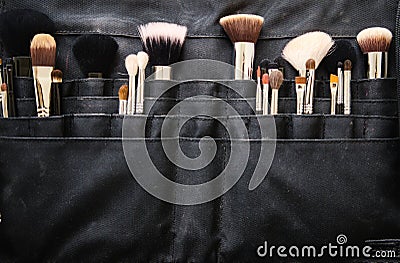 Makeup brushes Stock Photo