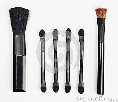Makeup brushes set Stock Photo
