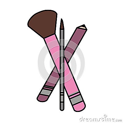 makeup and cosmetic design Cartoon Illustration