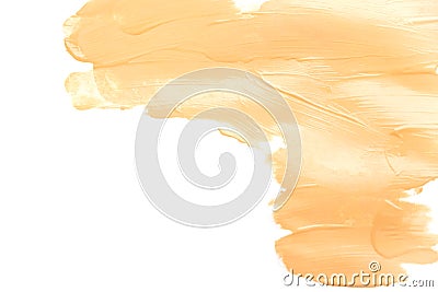 Makeup foundation blur cream isolated background. Top view collage corrective tonal base. Macro Tonal skin tone. skin Stock Photo