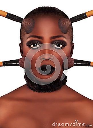 Face Make up Stock Photo