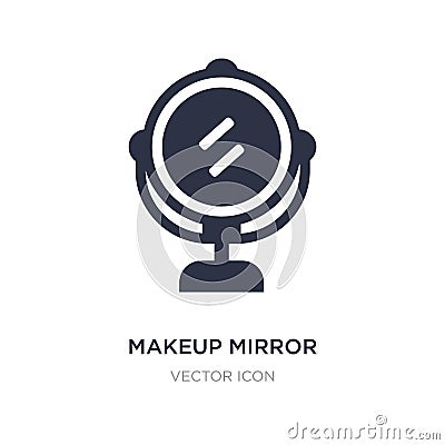 makeup mirror icon on white background. Simple element illustration from Beauty concept Vector Illustration