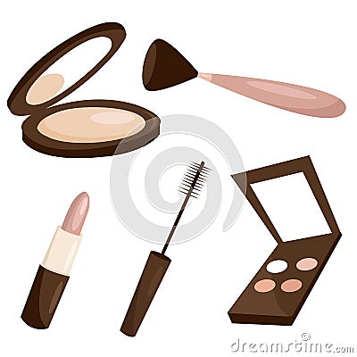 Makeup objects Vector Illustration