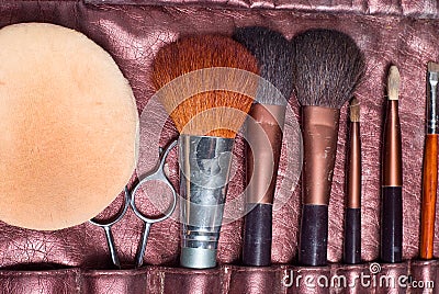 Makeup tools Stock Photo