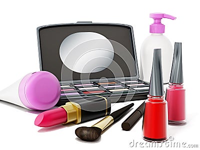 Makeup tools Stock Photo