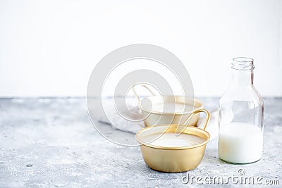 Makgeolli rice wine is one of the oldest korean traditional fermented alcoholic drinks Stock Photo