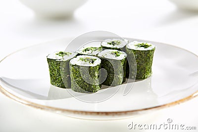 Exquisite Asian menu in the restaurant Stock Photo