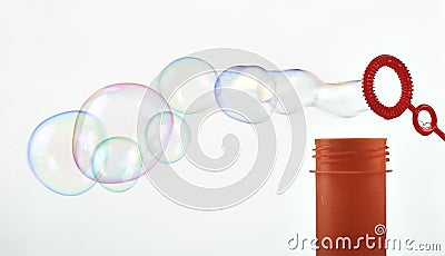 Making Abstract soap bubble Stock Photo