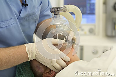 Making Anesthesia Stock Photo