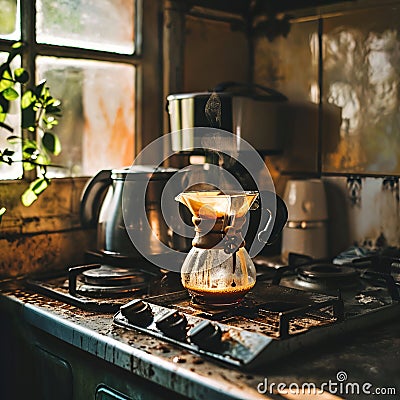 Making a coffee Stock Photo