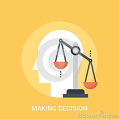 Making decision icon concept Vector Illustration