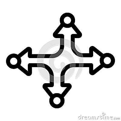 Making decisions icon outline vector. Problem solving mind Vector Illustration