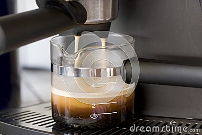 Making Espresso Stock Photo