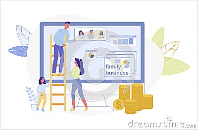 Making Family Business Step by Step Altogether Stock Photo