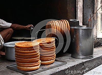 Ghevar, North Indian Sweet Stock Photo
