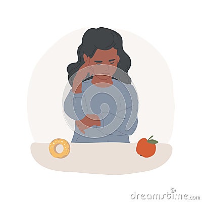 Making healthy choice isolated cartoon vector illustration. Vector Illustration