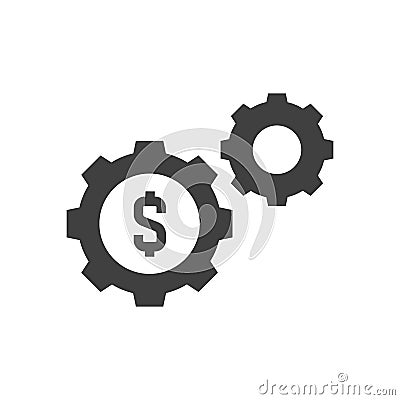 Making money black icon Vector Illustration