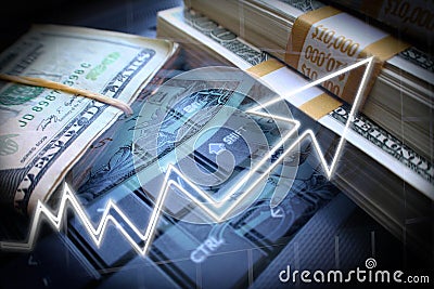 Making Online Money Through Trading Stocks Stock Photo
