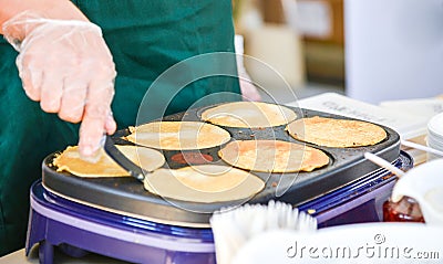 Making Pancakes Stock Photo