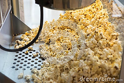 Making popcorn in fun park, Thailand Stock Photo